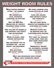 Weightroom Rules Poster (Stock)
